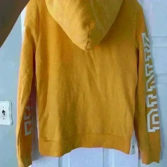 PINK Yellow Hoodie With Side Snaps - B34 - Picture 8 of 8